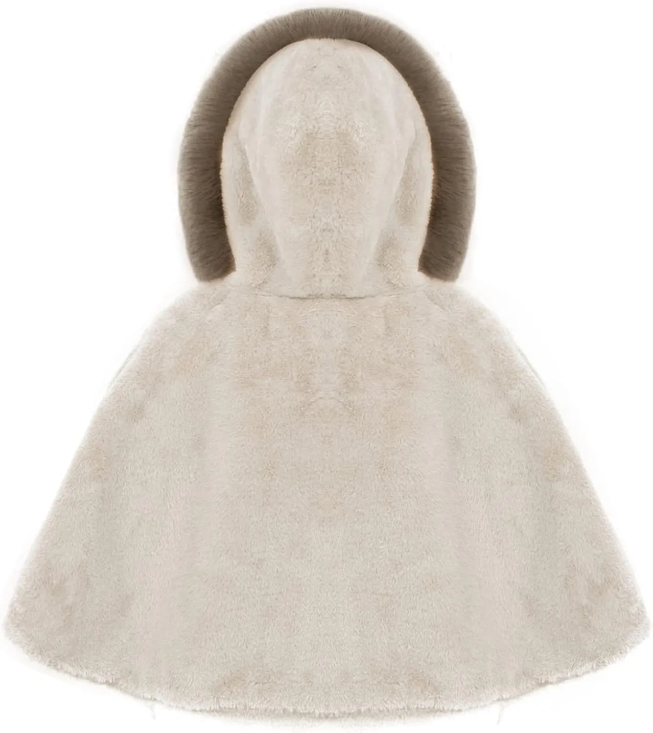 Kaerm Toddler Baby Girls Cute Carseat Poncho Faux Fur Hooded Cape Cloak Fleece Jacket Coat Winter Outerwear