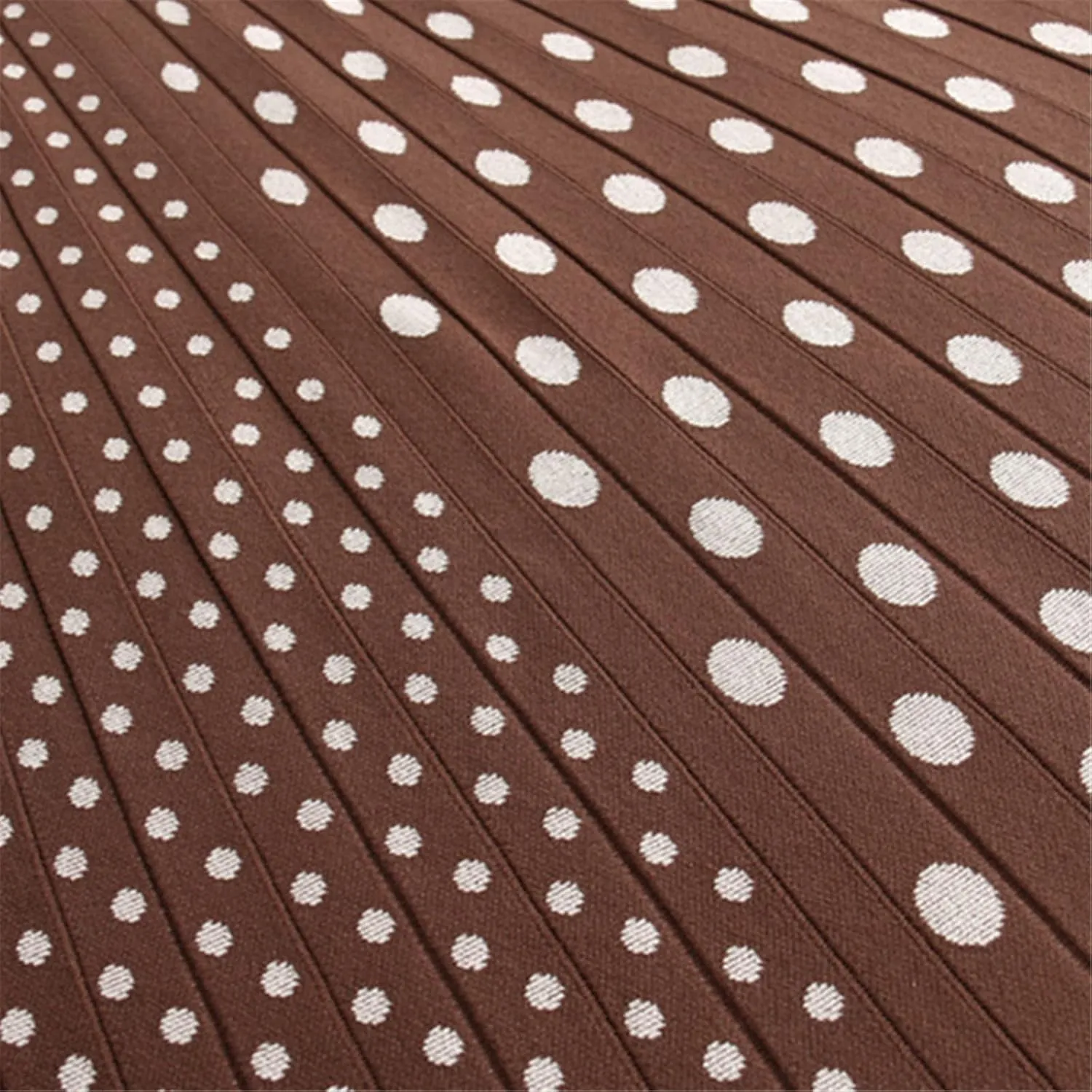 Knitting Dot Print Long Skirt Stretch Vintage Women Winter Ladies Maxi Midi