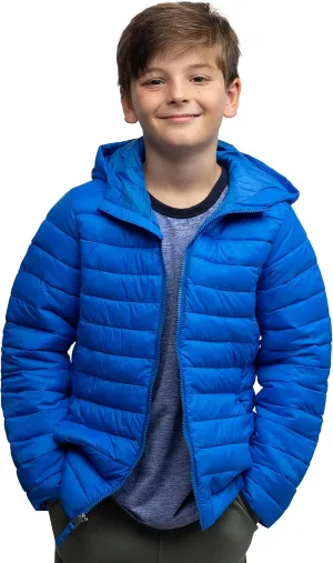 Lands' End Kids Full Zip Lightweight Thermoplume Hooded Jacket (S-XL)