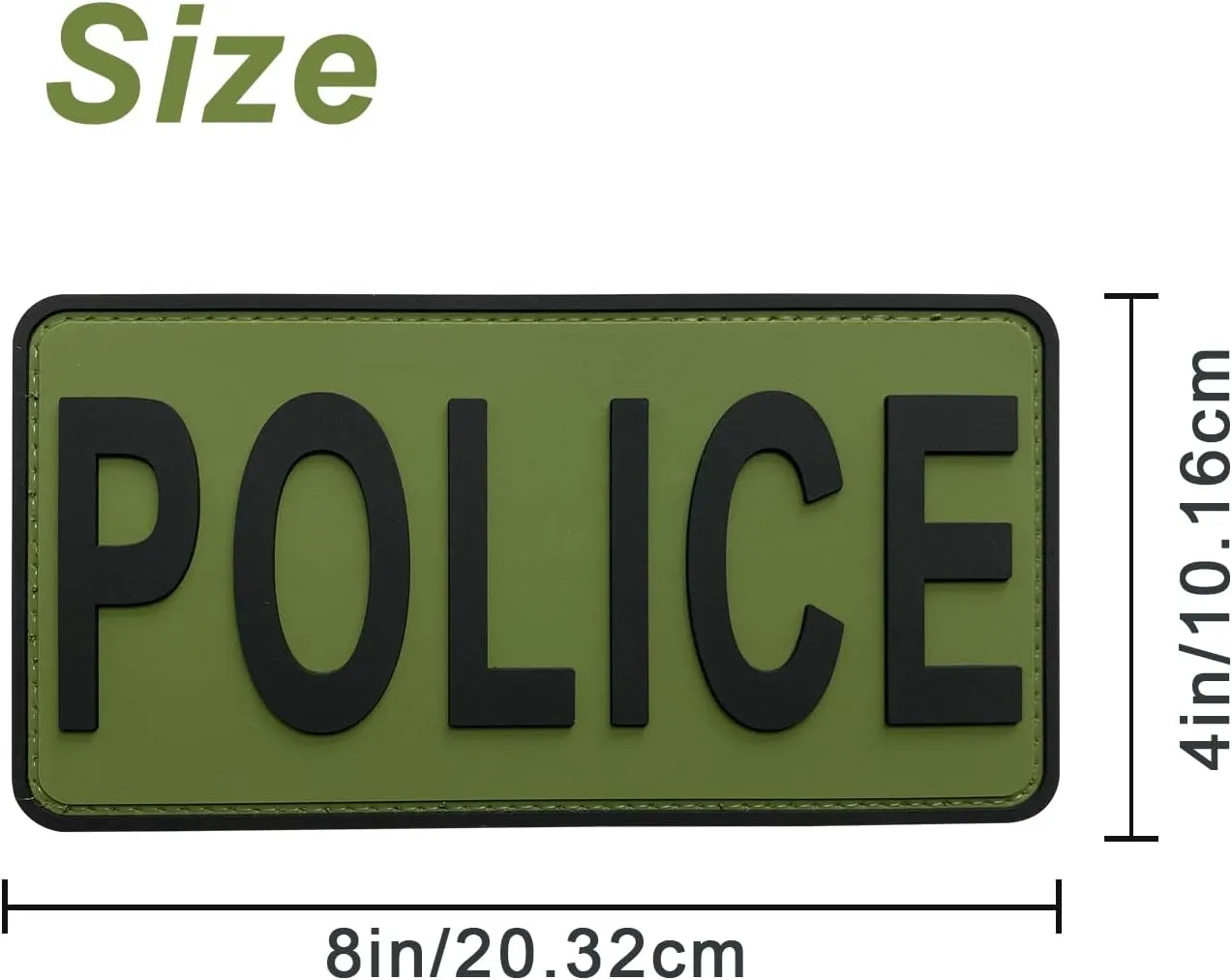 Large Police Patch PVC Rubber for Tactical Vests Jackets Bags Backpacks Plate Carriers
