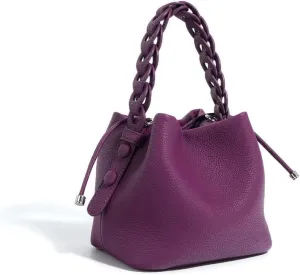 Leather Bucket Bag Handbag For Women Top Handle Woven Shoulder Crossbody Bag Clutch Versatile Commuting Elegant Chi Luxury
