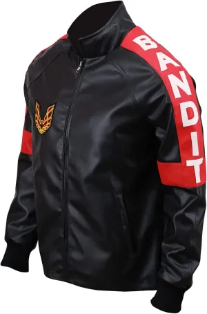 Leatherobe Smokey and The Bandit Burt Reynolds Black Bomber Cosplay Leather Jacket Costume (as1, alpha, xx_l, regular, regular)