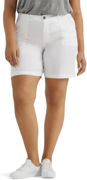 Lee Women's Plus Size Ultra Lux Comfort with Flex-to-go Utility Bermuda Short