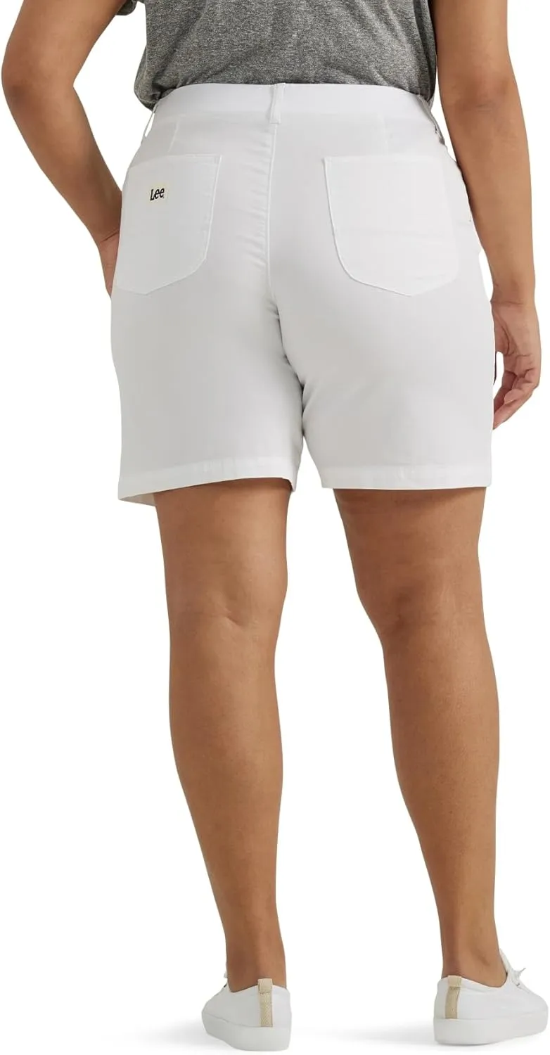 Lee Women's Plus Size Ultra Lux Comfort with Flex-to-go Utility Bermuda Short