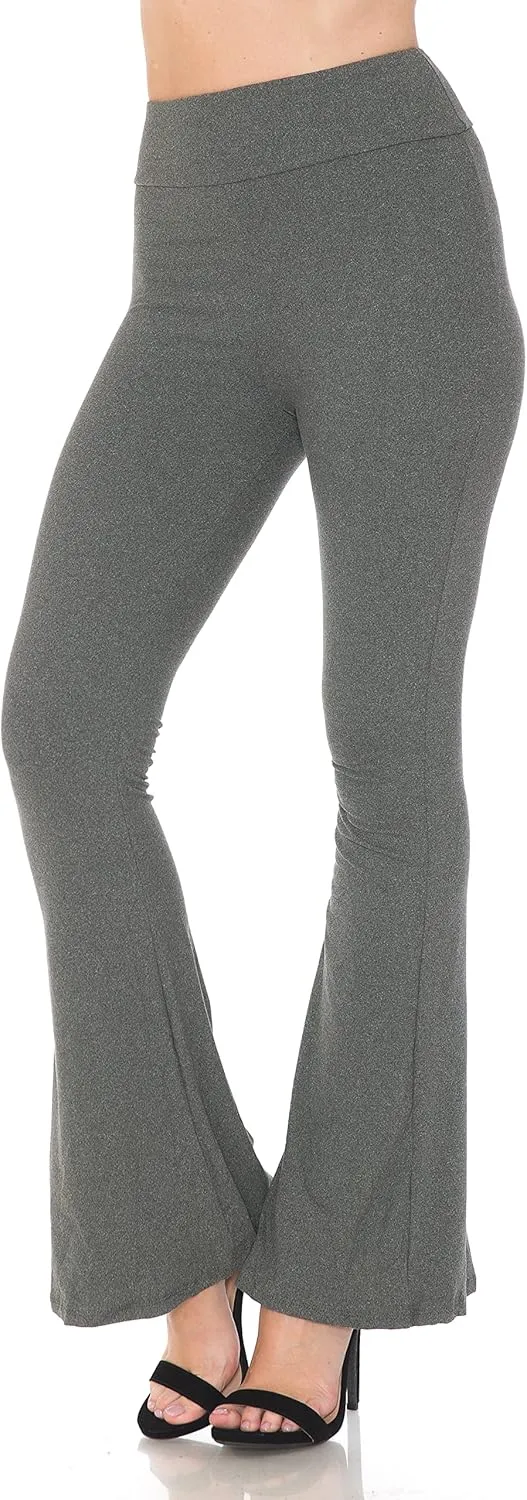 Leggings Depot Women's High Waist Flared Casual, Work, Lounge Palazzo Pants-Wide Leg