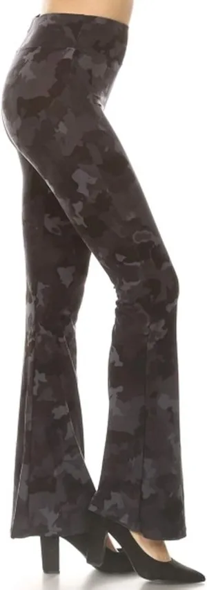 Leggings Depot Women's High Waist Flared Casual, Work, Lounge Palazzo Pants-Wide Leg