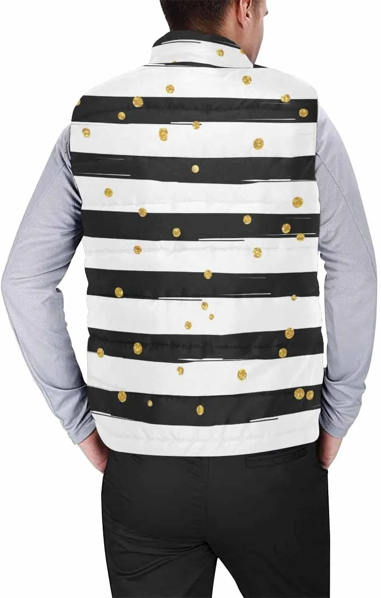 Lightweight Vest Men Hohoho Pattern Men'S Padded Cotton Puffer Vest Winter Sleeveless Jacket Coat Warm Outerwear
