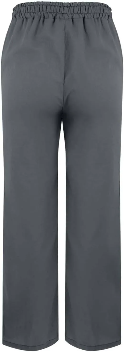 Linen Pants Women Drawstring Elastic High Waisted Bottom Side Split Lounge Pants with Pockets Summer Casual Beach Pants