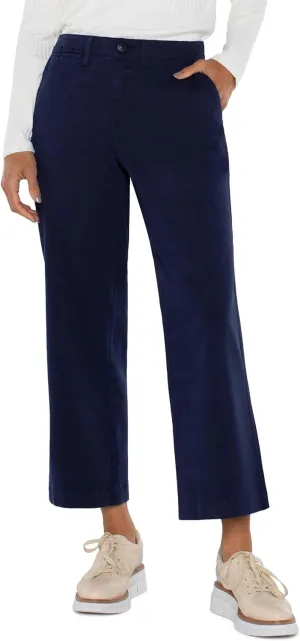 Liverpool Women's Wide Leg Crop Trouser with Flap Pockets