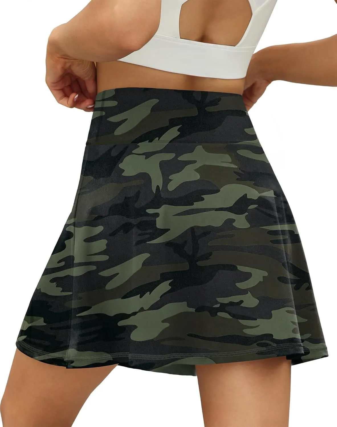 LouKeith Tennis Skirts for Women Pleated Crossover High Waisted Athletic Workout Golf Skorts Skirts with Shorts Pocket