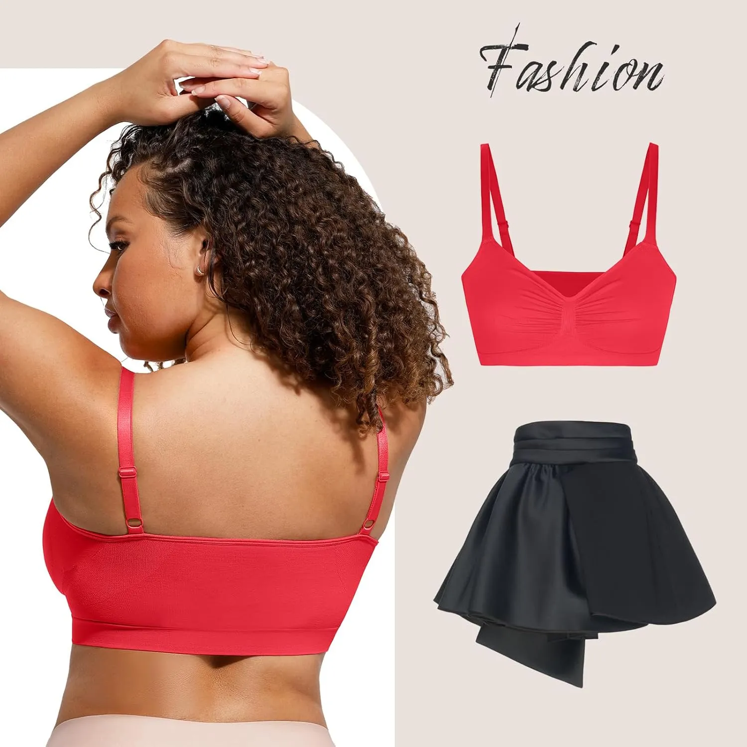 Lover-Beauty Bralettes for Women - Wireless Seamless Bra Stretch Comfort No Underwire Unlined Everyday Bras