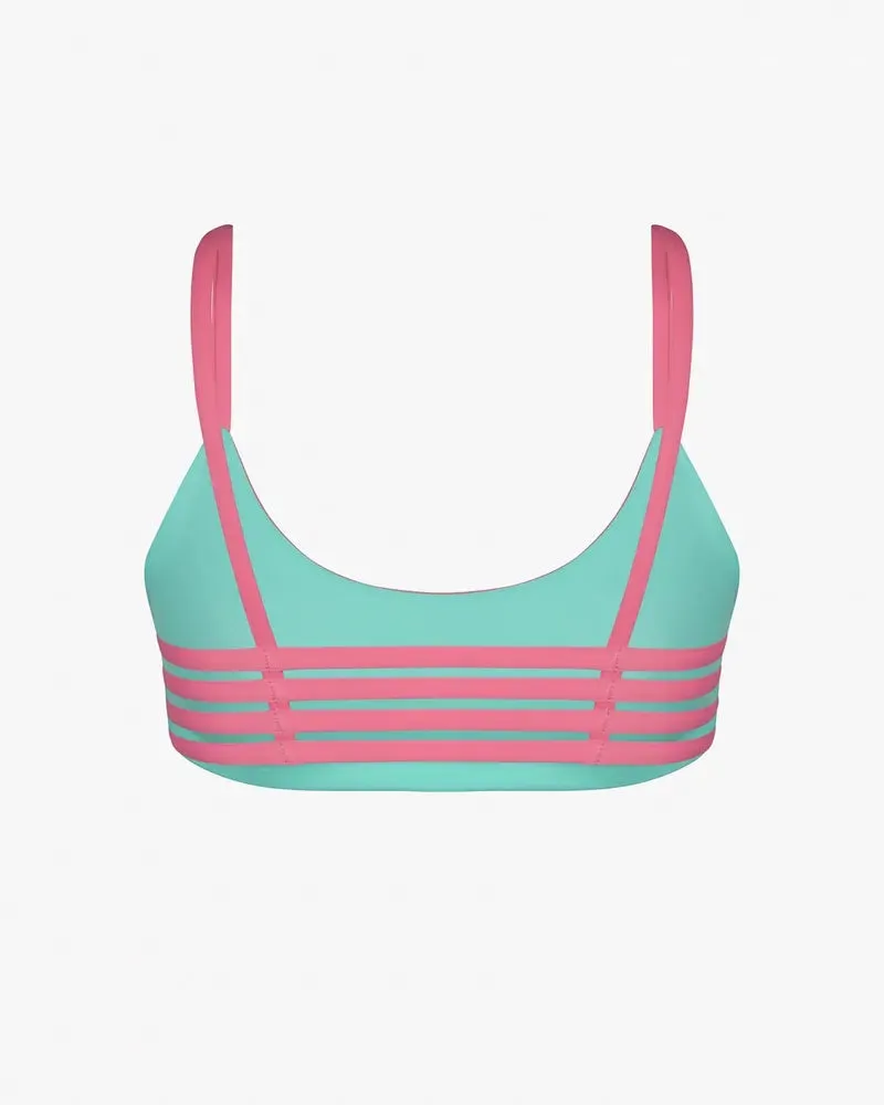 Main Design Bikini Top Sassy - pink diamond / jade