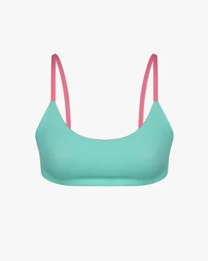 Main Design Bikini Top Sassy - pink diamond / jade