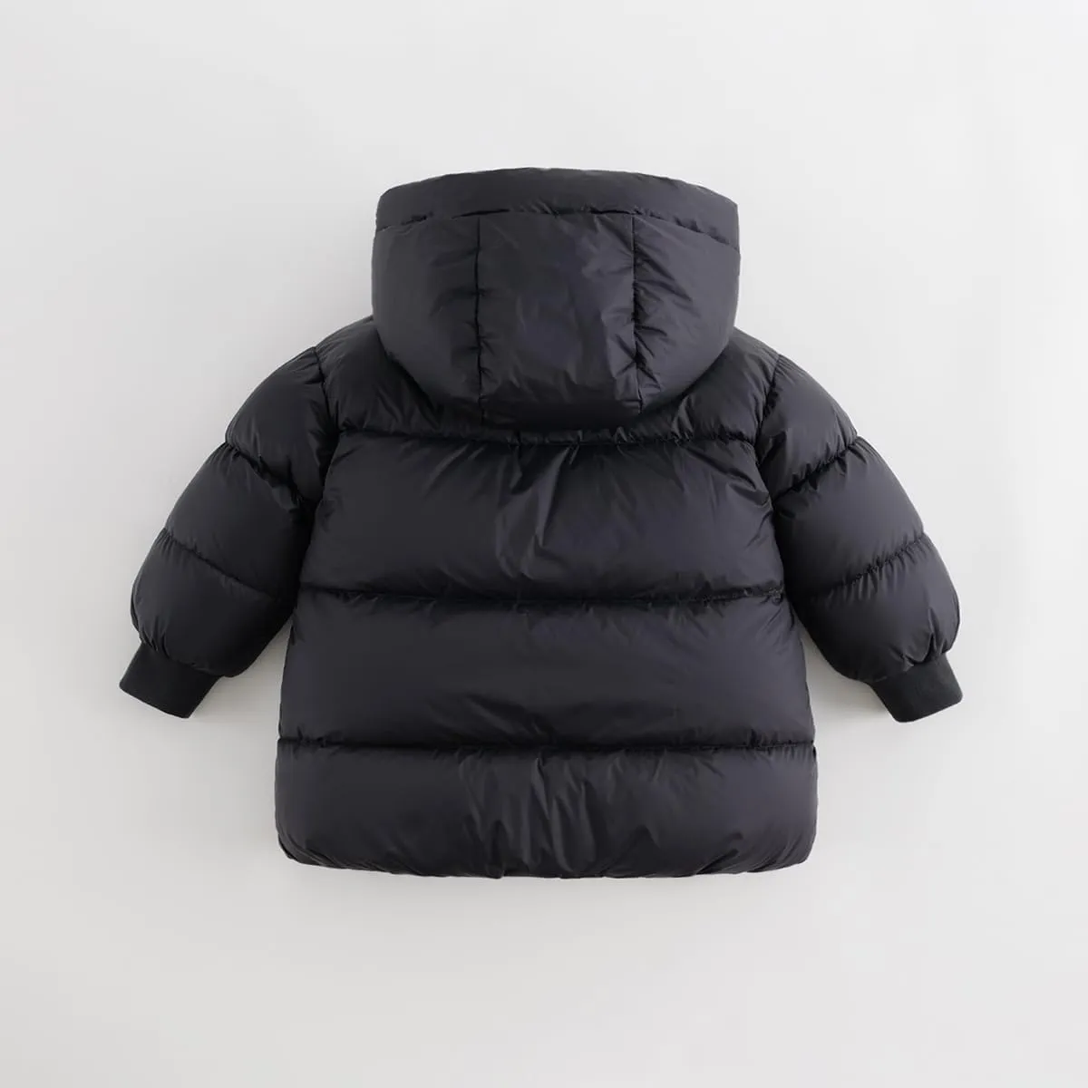 marc & janie Girls Long Sleeve Mid-Length Hooded Down Jacket Solid Button Outerwear Ultralight Warm Tops 231186