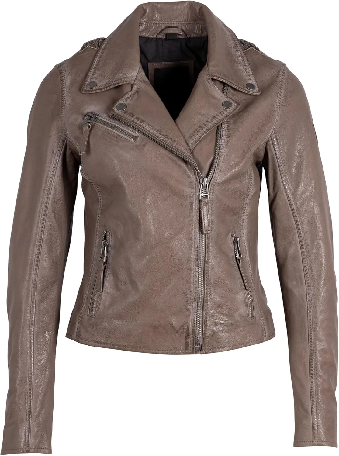 MAURITIUS Christy Star Detail Leather Jacket