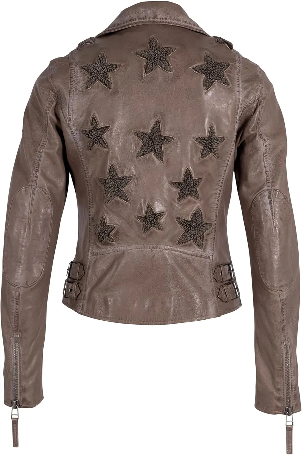 MAURITIUS Christy Star Detail Leather Jacket
