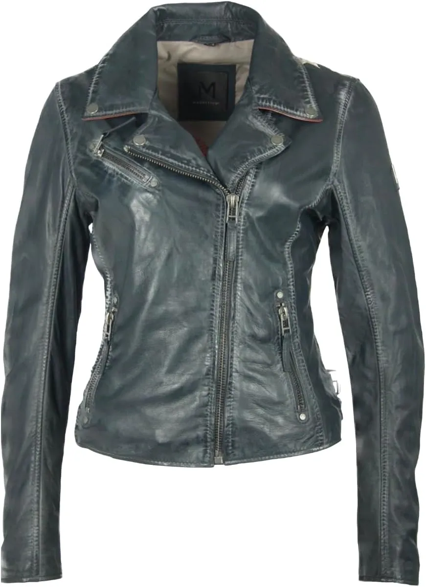 MAURITIUS Christy Star Detail Leather Jacket
