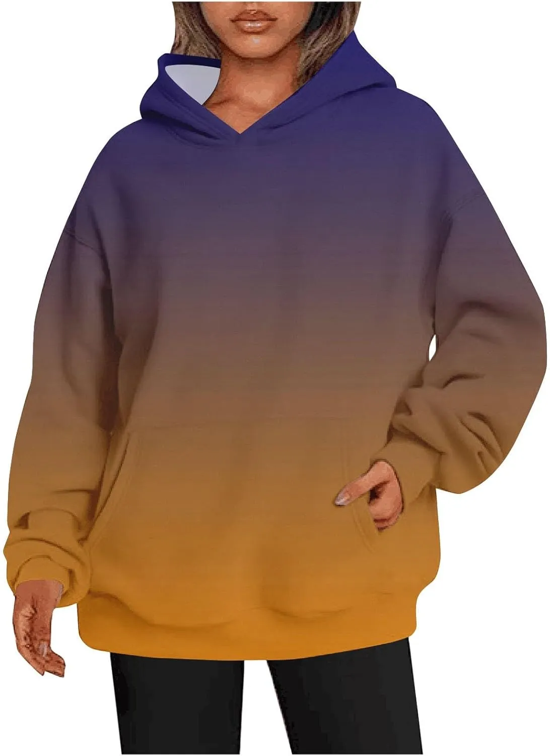 MCILLO Womens Oversized Sweatshirts Pullover Hoodies Long Sleeve with Pockets Winter Fall Outfits Clothes