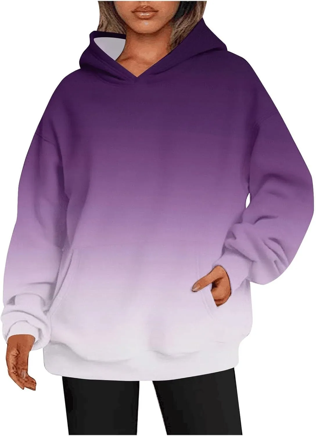 MCILLO Womens Oversized Sweatshirts Pullover Hoodies Long Sleeve with Pockets Winter Fall Outfits Clothes