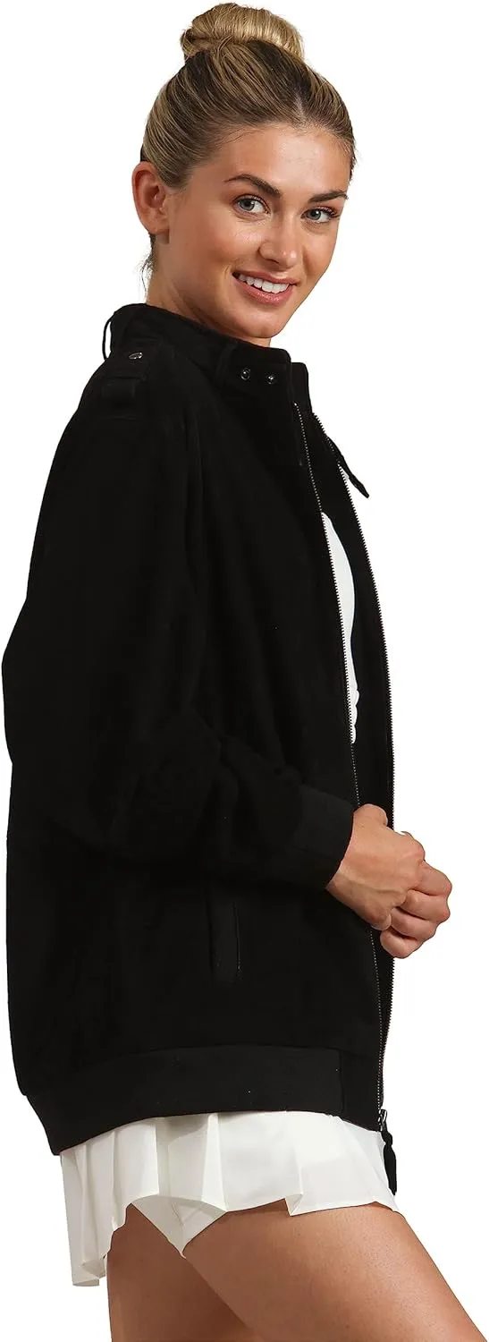 Members Only Women's Soft Suede Iconic Oversized Jacket