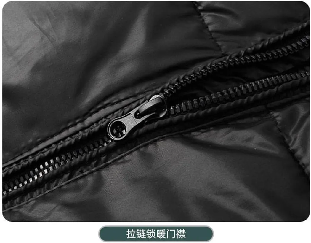 Men Winter Jackets Heated Bomber Cotton-Padded Hooded Coat Parka Windbreaker Couple Outwear