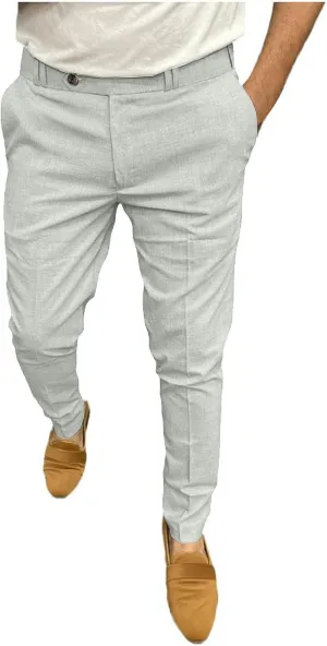 Mens Classic Stretch Flat Front Dress Pants Slim Fit Lightweigh Business Suit Trousers Daliy Streetwear with Pockets