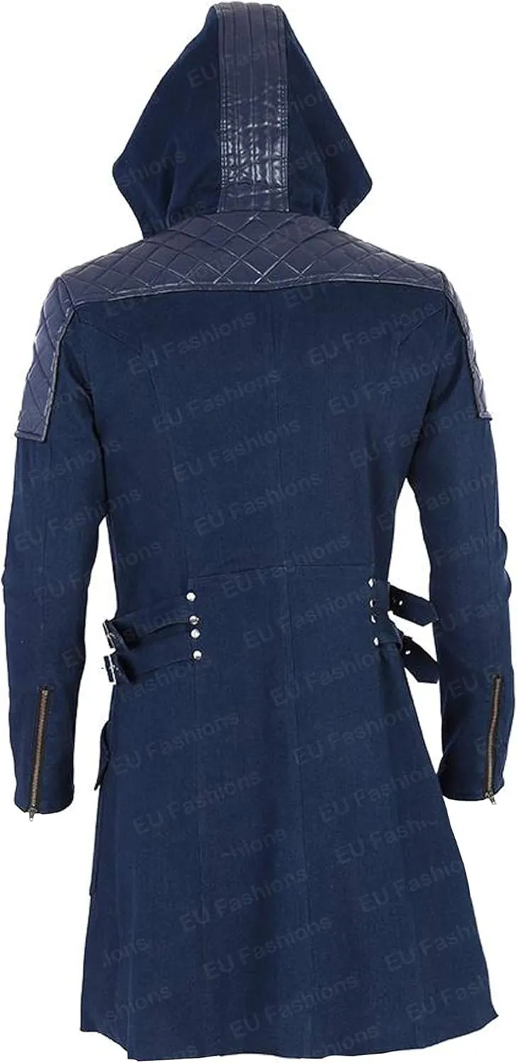 Mens Dante Cosplay Costume Blue Denim Coat Jacket for DMC Devil May Cry 5 Outerwear