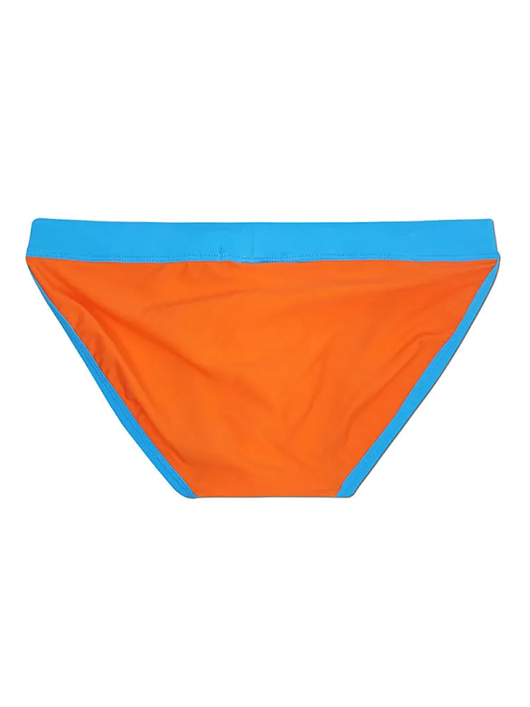 Men's Dual-Tone Swim Briefs with Removable Padding