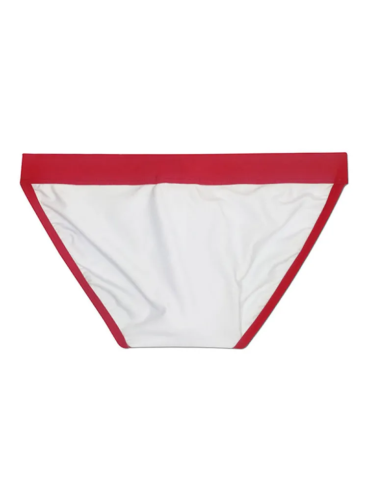 Men's Dual-Tone Swim Briefs with Removable Padding