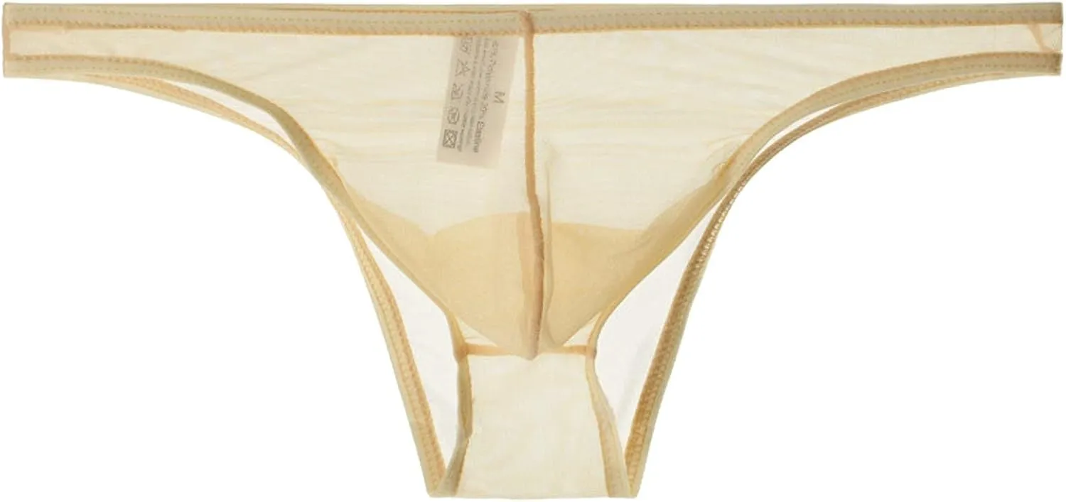 Men's Exotic G-Strings Lingerie Thongs Sexy Breathable Under Panties Man Solid Color Comfort Briefs