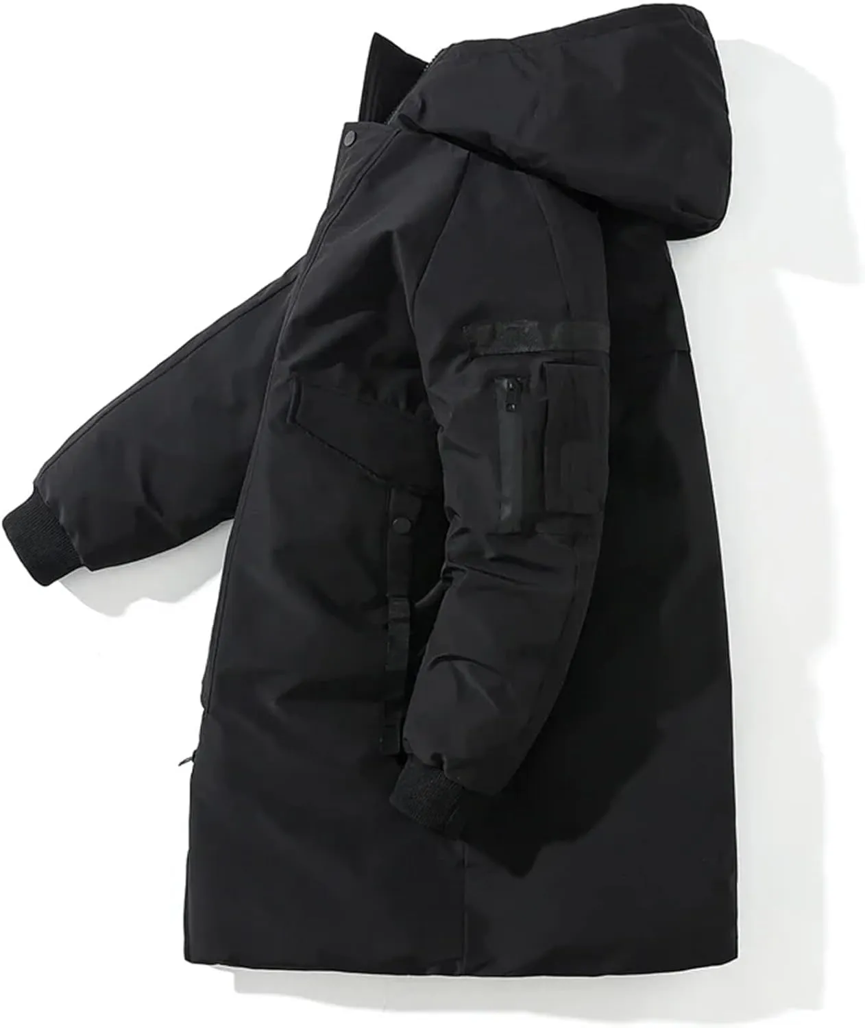 Men's Long Coat Winter Cotton Padded Jacket Hooded Oversize Man Parka Outerwear Loose Thick Warm Coats
