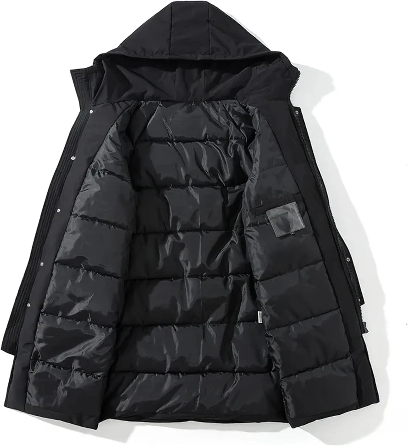 Men's Long Coat Winter Cotton Padded Jacket Hooded Oversize Man Parka Outerwear Loose Thick Warm Coats