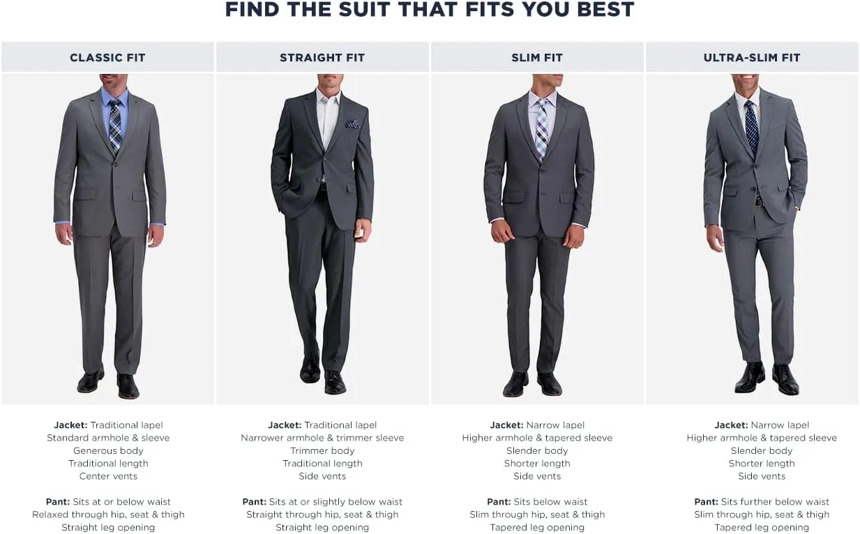 Men's Premium Classic & Straight Fit Suit Separate Pant-Reg. and Big & Tall Sizes