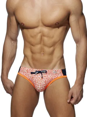 Men's Sexy Leopard Print Swim Briefs