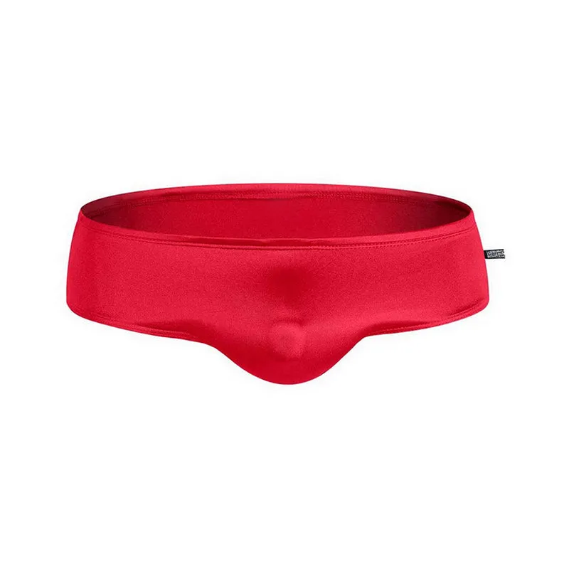 Mens Solid Color Quick-drying Pouch Swim Briefs