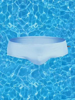 Mens Solid Color Quick-drying Pouch Swim Briefs