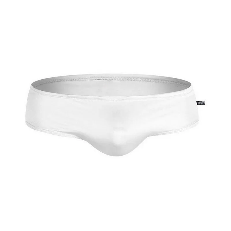 Mens Solid Color Quick-drying Pouch Swim Briefs