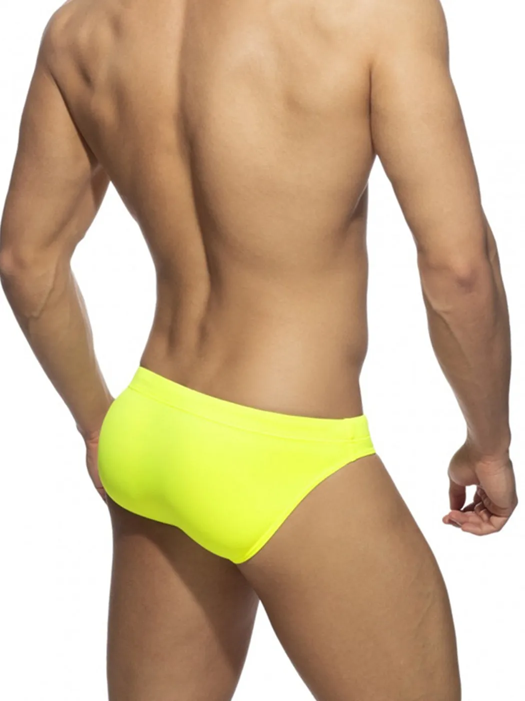 Mens Solid Color Swim Briefs with Removable Pad