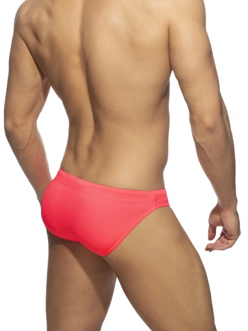Mens Solid Color Swim Briefs with Removable Pad