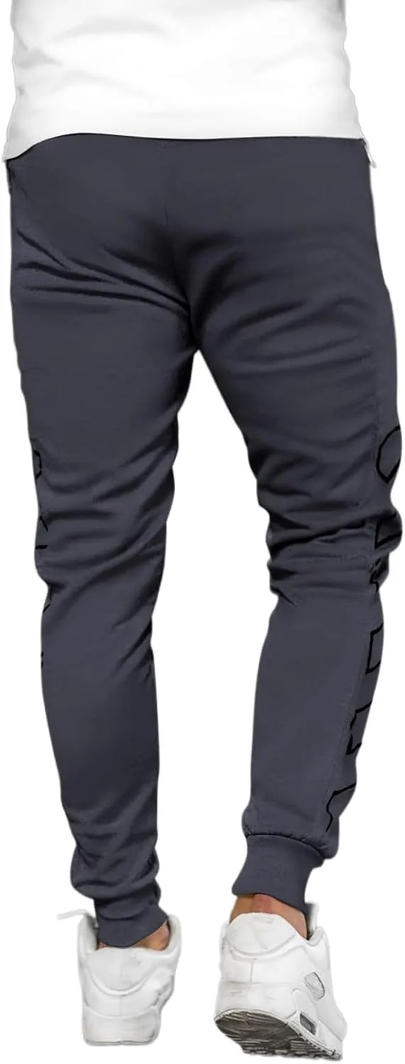Men's Sweatpants Drawstring Joggers with Pockets Slim Fit Workout Pants Athletic Gym Trousers Work Pants for Men