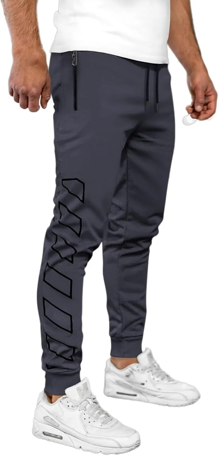Men's Sweatpants Drawstring Joggers with Pockets Slim Fit Workout Pants Athletic Gym Trousers Work Pants for Men