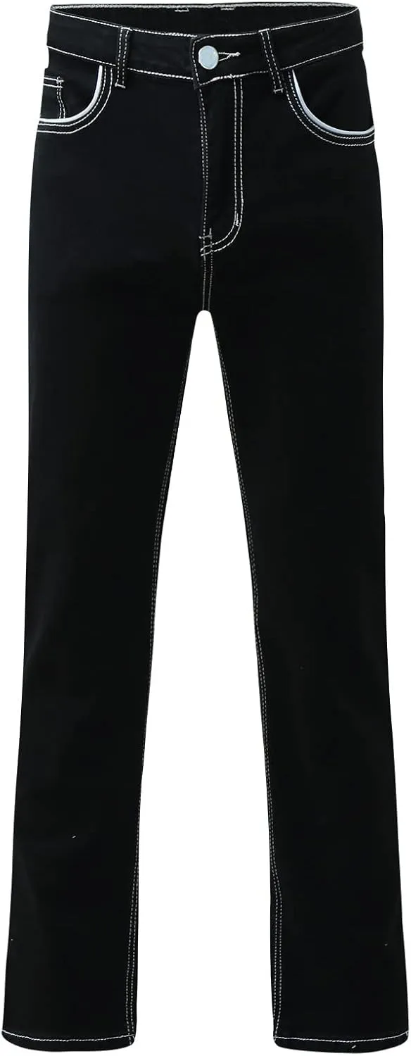 MIDOO Jeans Pants for Men Slim Fit Casual Aesthetic Jeans Straight Leg Pants Lightweight Loose Stretch Denim Pants Trousers