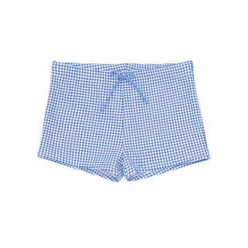MINNOW~ Boys blue micro gingham brief
