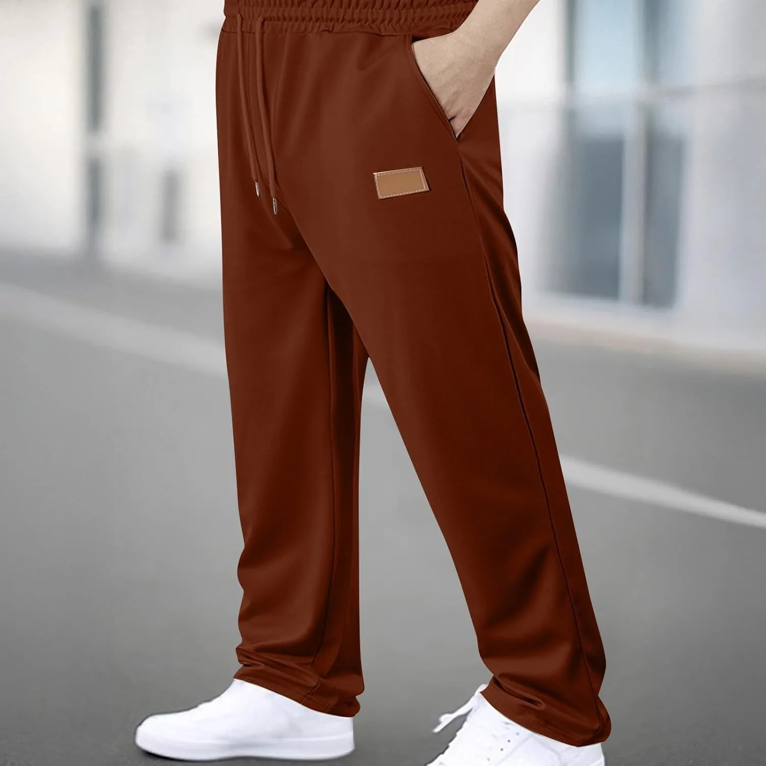 Muscularfit Sweatpants for Men Casual Lounge Pants Drawstring Elastic Waist Summer Sports Trousers Baggy Joggers with Pockets