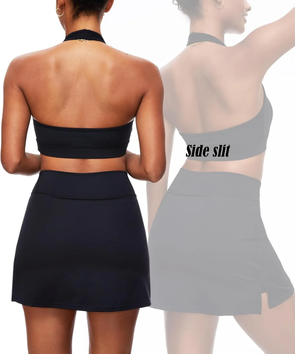 Navneet Women Tennis Skirts with Shorts High Waisted Golf Skirts Athletic Skorts Bodycon Pickleball Skirt Workout Mini Skirt