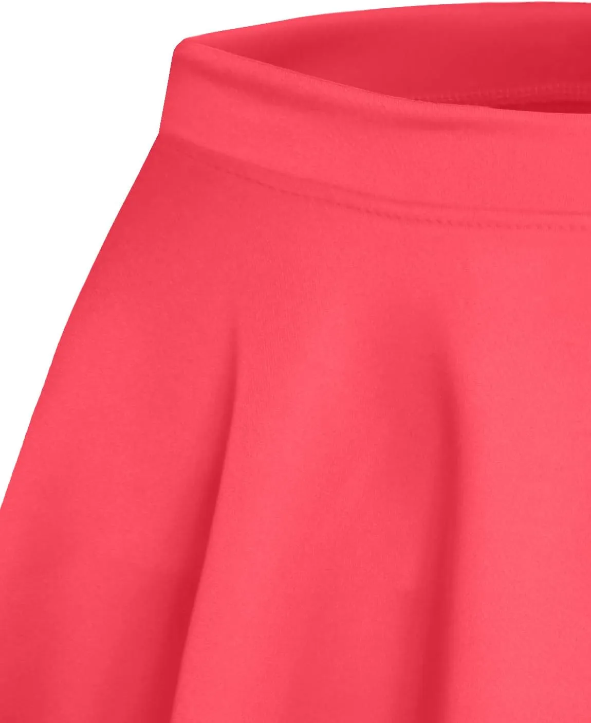 NE PEOPLE Womens Skater Skirt  Stretch Elastic Waist Casual Mini Flared Swing Pleated Skirts Made in USA S-3XL