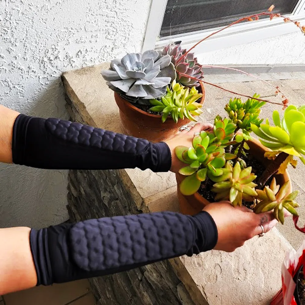 NEW PADDED Black Forearm Skin Protective Sleeves