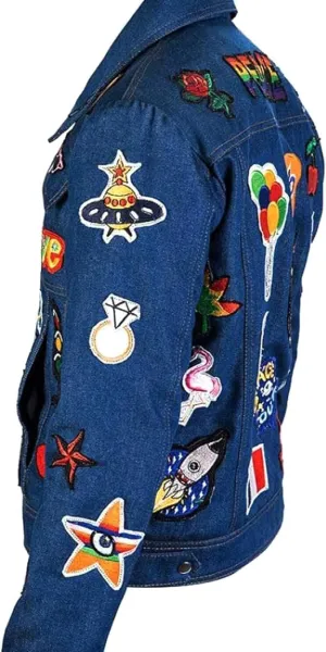 New Rocketman Blue Denim Jacket with Patches