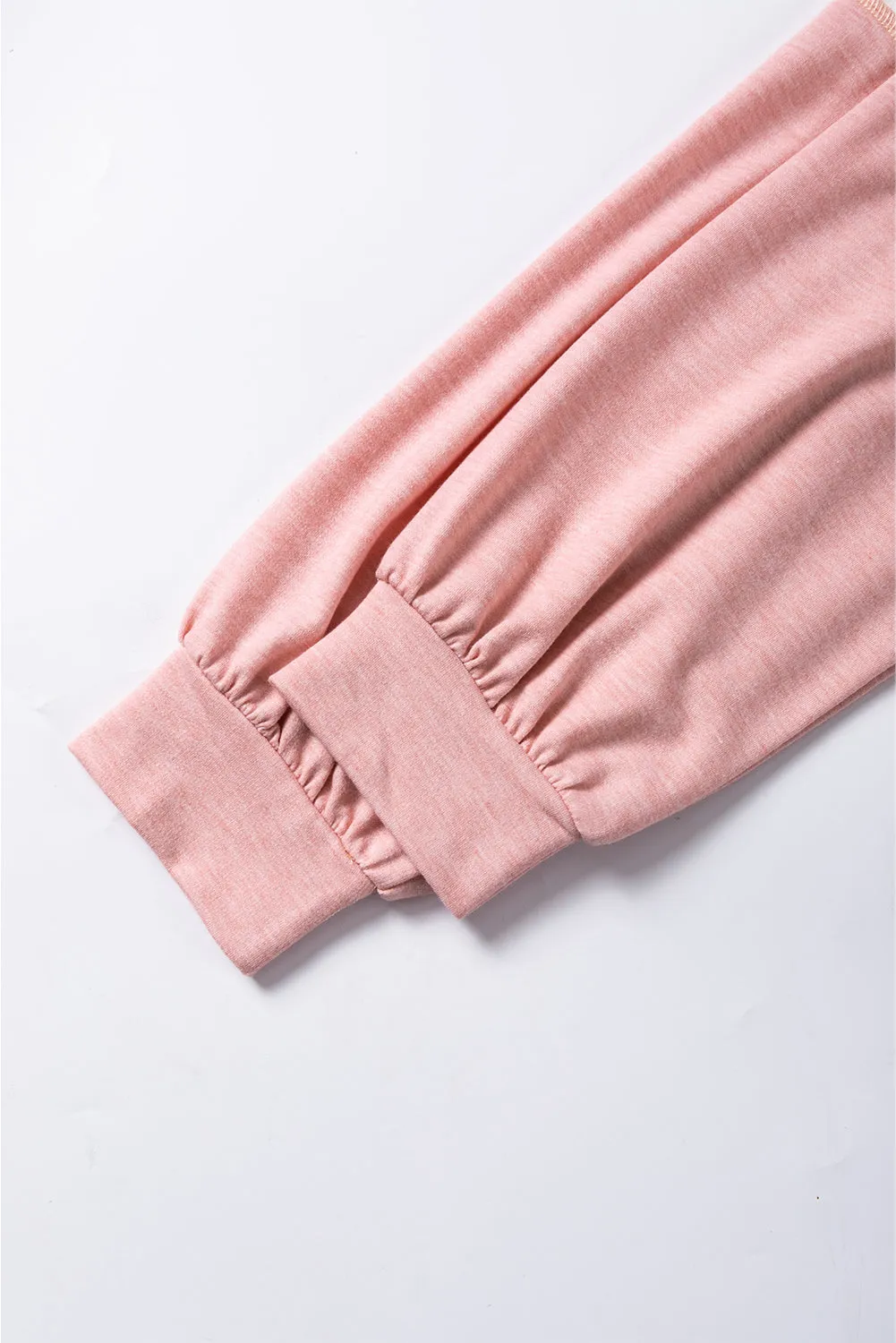 Online Peach Blossom Leopard Colorblock Patchwork Exposed Seam Top