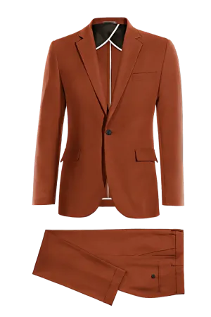 Orange Slim fit 2 piece 1-Button Suit
